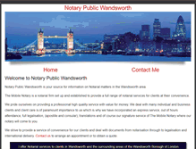 Tablet Screenshot of notarypublicwandsworth.com